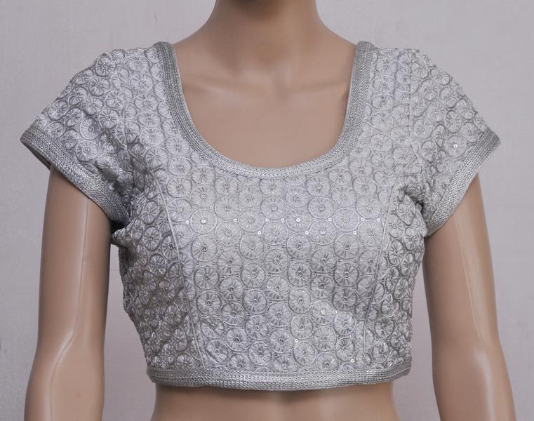 Silver Party Wear Blouse