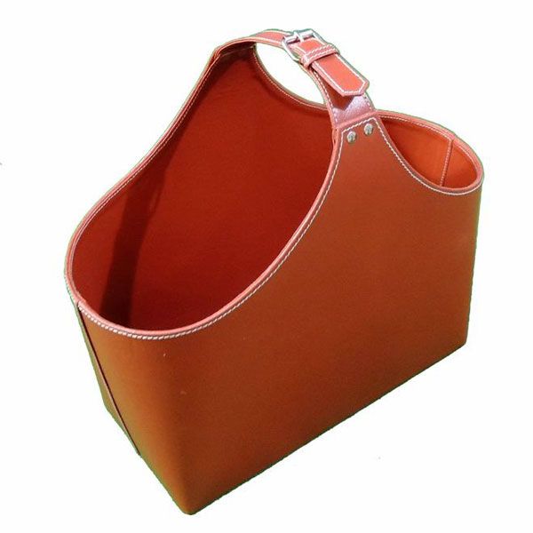 Leather Magazine Baskets