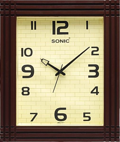 Designer Glass Wall Clock (411 Ivery Brown)