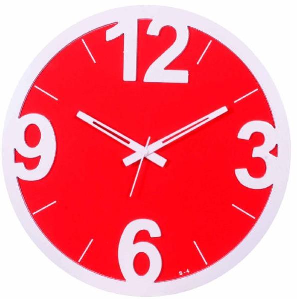 Designer Glass Wall Clock (S-Red)