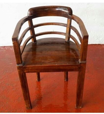 Slat Arm Solid Wood Accent Chair
