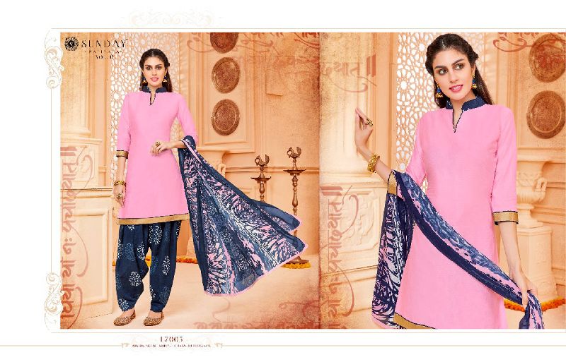 Ladies Patiala Suit Fabric (D. No. 17005)