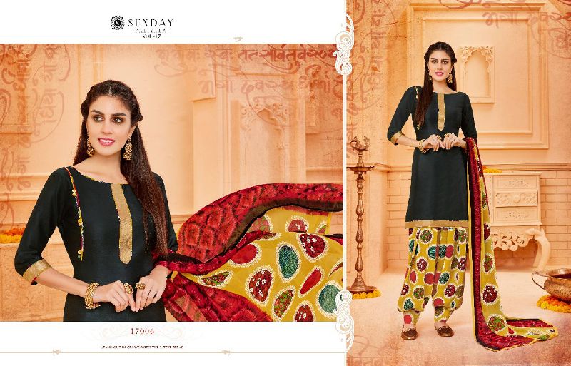 Ladies Patiala Suit Fabric (D. No. 17006)