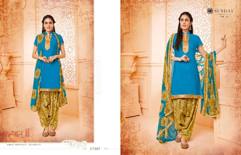 Ladies Patiala Suit Fabric (D. No. 17007)