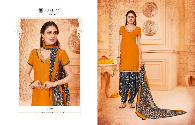 Ladies Patiala Suit Fabric (D. No. 17008)