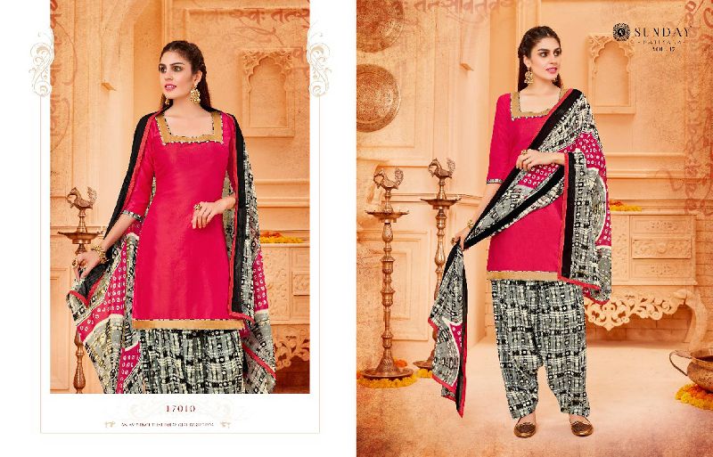 Ladies Patiala Suit Fabric (D. No. 17010)
