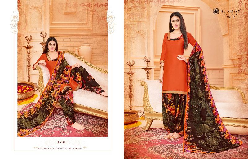 Ladies Patiala Suit Fabric (D. No. 17011)