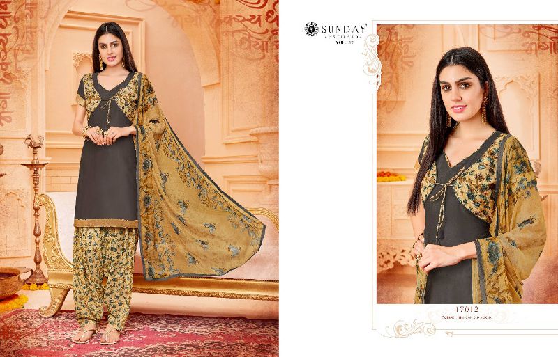 Ladies Patiala Suit Fabric (D. No. 17012)