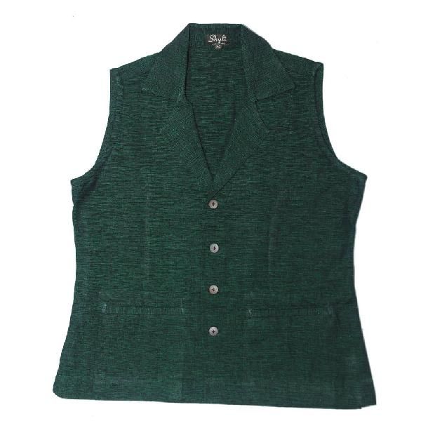 Shyli Women's Waist Coat - Deep Green