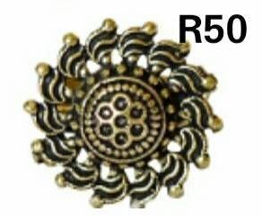 R50 Afghani Gold Plated Silver Ring