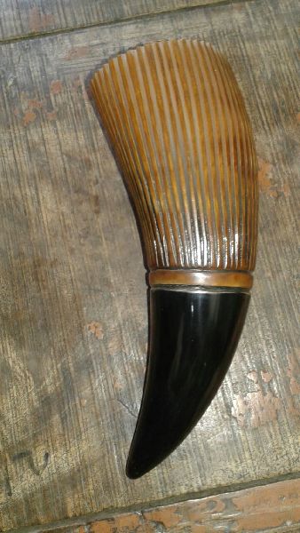 Hand Carved Drinking Horn Cup 05