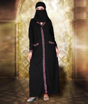 Black Burqa Fabric