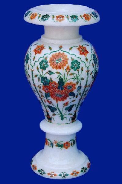 Marble Inlay Flower Pot 03