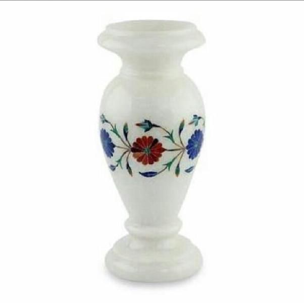 Marble Inlay Flower Pot 05