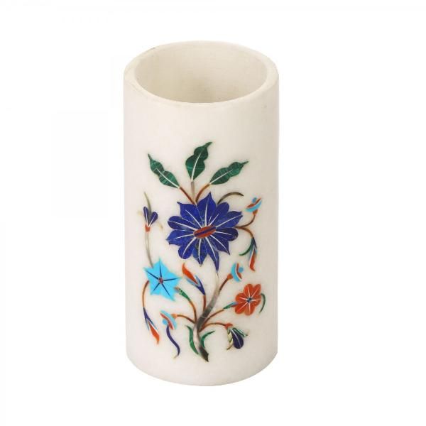 Marble Inlay Pen Holder 01
