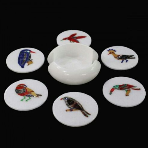 Marble Inlay Tea Coasters 03