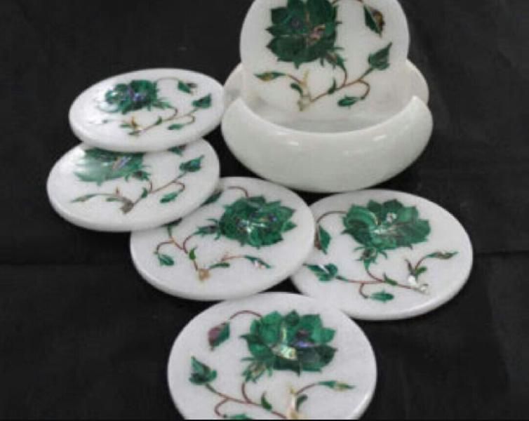 Marble Inlay Tea Coasters 07