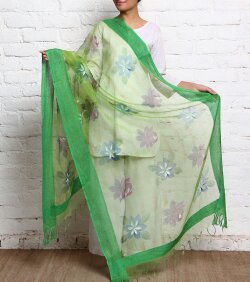 Embroidered polyester dupatta 01