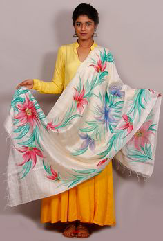 Floral Silk Dupata 01