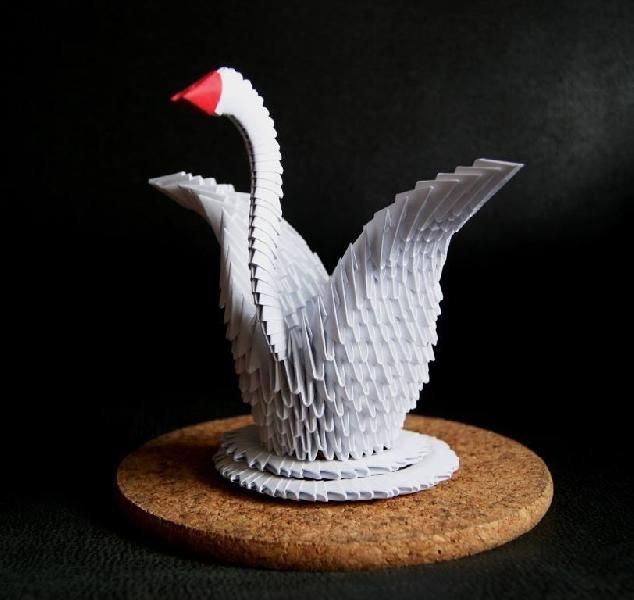 3D Paper Origami Swan