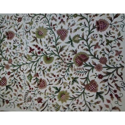 Embroidered Crewel Curtain Fabric 03