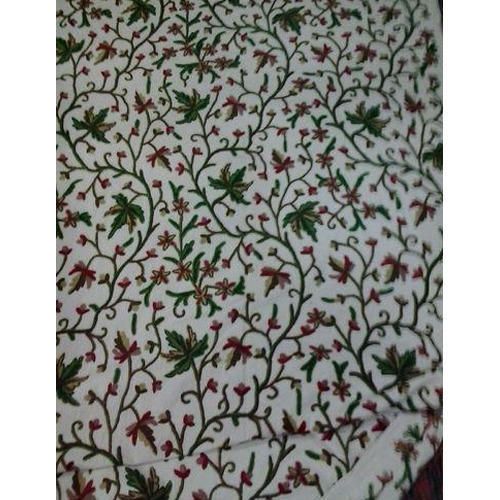 Embroidered Crewel Curtain Fabric 04