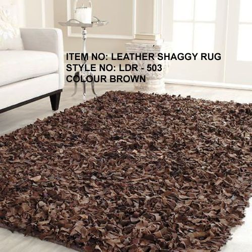 LDR - 503 Leather Shaggy Rug
