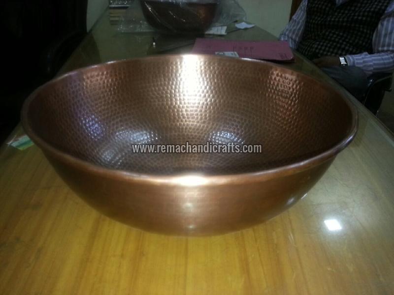 3009 Round Embossed Copper Sink