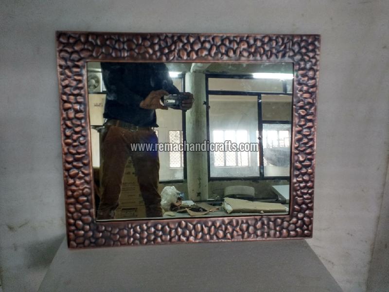 6001 Rectangular Stone Design Copper Mirror