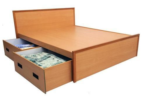 Wooden Bed with Drawer 02