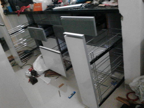 Kitchen Stainless Steel Basket Cabinet