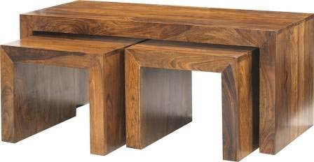 Designer Wooden Coffee Table Set