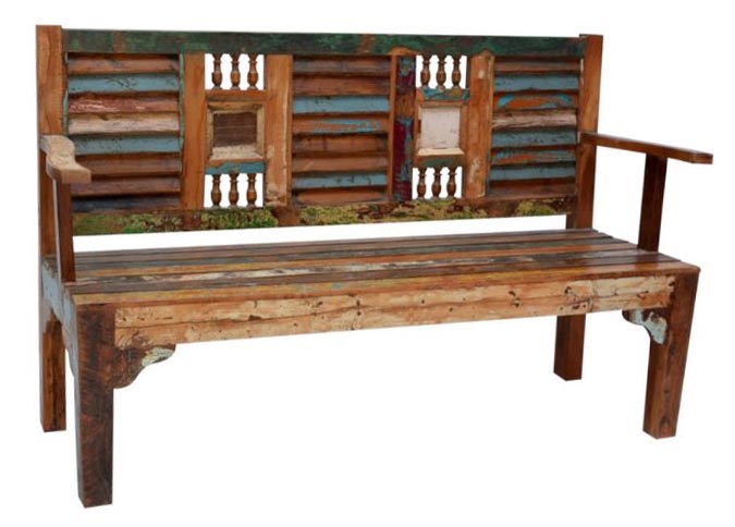 Reclaimed Wooden Bench