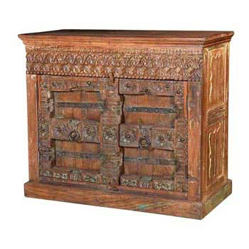Recycled Carved Wood Cabinet