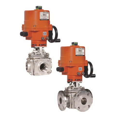 Electrical Actuator Operated Multi Port Design 3 & 4 Way Ball Valves