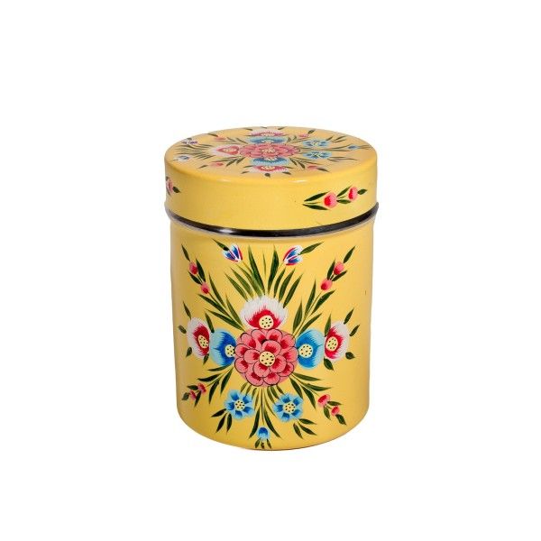 Enamel Hand Painted Dustbin 01
