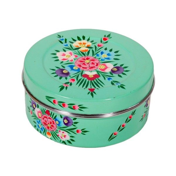Enamel Hand Painted Round Box 01