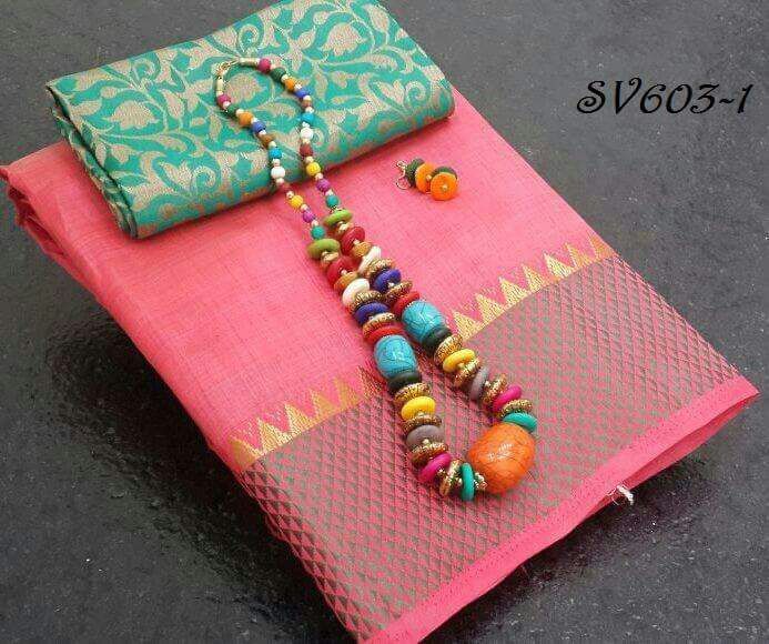 Ladies Unstitched Suit & Jewellery Set 07