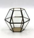 Iron & Glass Hexagonal Boxes (G305T26)