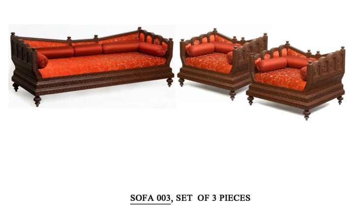 Wooden Carving Sofa Set 05
