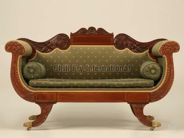 Chilifry Eagle Wings Love Seat, Sofa,Couch Sheesham wood made with Natural Finish for Home Decor