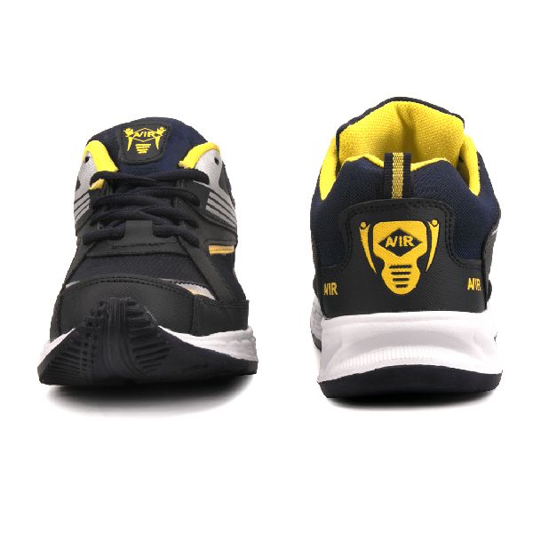 Mens Navy Blue & Yellow Shoes