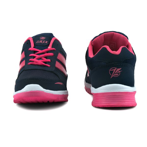 Ladies Navy Blue & Pink Shoes 02