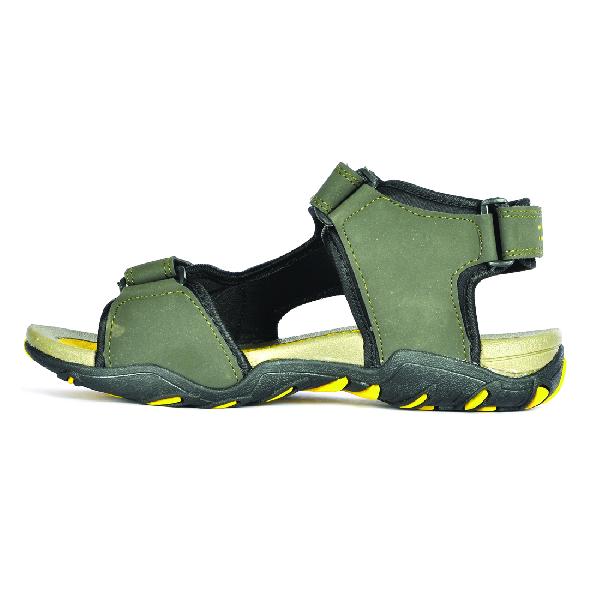 SDZ 101 Mens Mehndi & Yellow Sandals 01