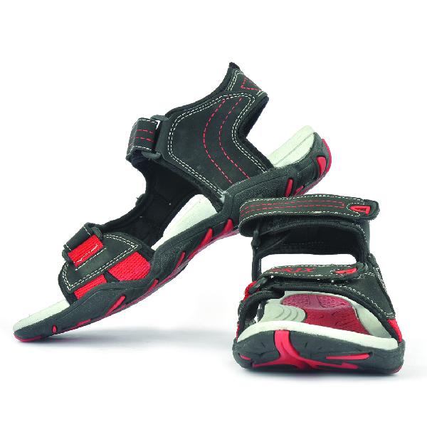 SDZ 102 Mens Black & Red Sandals 03