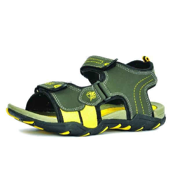 SDZ 102 Mens Mehndi & Yellow Sandals 02