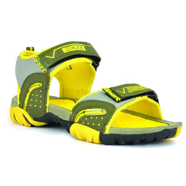 SDZ 112 Mens Mehndi & Yellow Sandals 03