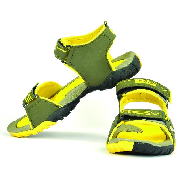 SDZ 110 Mens Mehndi & Yellow Sandals 05