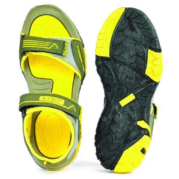 SDZ 110 Mens Mehndi & Yellow Sandals