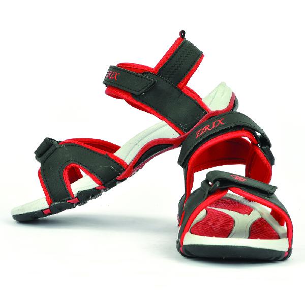 SDZ 116 Mens Black & Red Sandals 03